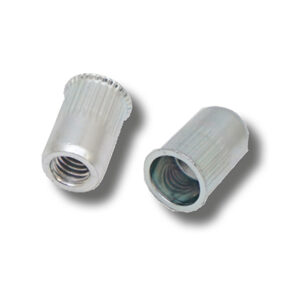 Steel Reduced Head Round Knurled Body Rivet Nuts