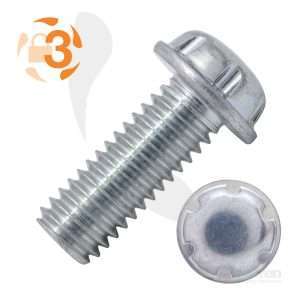 Flange Head BZP System Zero® Machine Screw